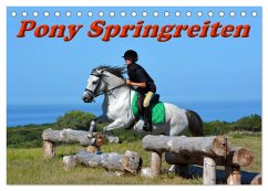 Pony Springreiten (Tischkalender 2024 DIN A5 quer), CALVENDO Monatskalender - van Wyk - www.germanpix.net, Anke