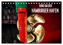 Rund um den Hamburger Hafen (Tischkalender 2024 DIN A5 quer), CALVENDO Monatskalender - Falke, Manuela