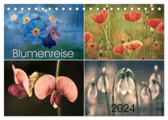 Blumenreise 2024 (Tischkalender 2024 DIN A5 quer), CALVENDO Monatskalender