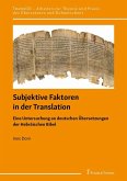Subjektive Faktoren in der Translation (eBook, PDF)
