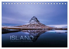 Island - Wundervolle Landschaften (Tischkalender 2024 DIN A5 quer), CALVENDO Monatskalender