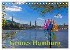 Grünes Hamburg (Tischkalender 2024 DIN A5 quer), CALVENDO Monatskalender