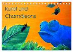 Kunst und Chamäleons (Tischkalender 2024 DIN A5 quer), CALVENDO Monatskalender
