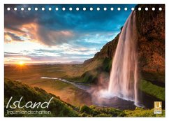 ISLAND - Traumlandschaften (Tischkalender 2024 DIN A5 quer), CALVENDO Monatskalender