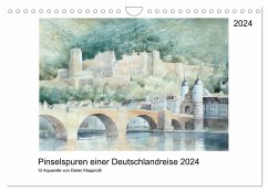 Pinselspuren einer Deutschlandreise - 12 Aquarelle von Dieter Klapproth (Wandkalender 2024 DIN A4 quer), CALVENDO Monatskalender - Klapproth, Dieter