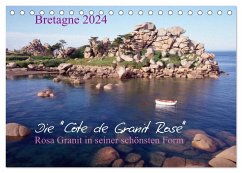 Bretagne, die Côte de Granit Rose, rosa Granit in seiner schönsten Form. (Tischkalender 2024 DIN A5 quer), CALVENDO Monatskalender