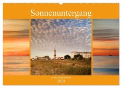 Sonnenuntergang an der Ostsee (Wandkalender 2024 DIN A2 quer), CALVENDO Monatskalender