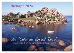 Bretagne, die Côte de Granit Rose, rosa Granit in seiner schönsten Form. (Wandkalender 2024 DIN A2 quer), CALVENDO Monatskalender