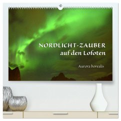 Nordlicht-Zauber auf den Lofoten. Aurora borealis (hochwertiger Premium Wandkalender 2024 DIN A2 quer), Kunstdruck in Hochglanz