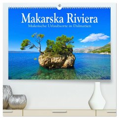 Makarska Riviera - Malerische Urlaubsorte in Dalmatien (hochwertiger Premium Wandkalender 2024 DIN A2 quer), Kunstdruck in Hochglanz