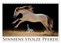 Spaniens stolze Pferde (Tischkalender 2024 DIN A5 quer), CALVENDO Monatskalender