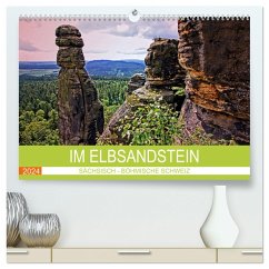 Im Elbsandstein - Sächsisch-böhmische Schweiz (hochwertiger Premium Wandkalender 2024 DIN A2 quer), Kunstdruck in Hochglanz - Felix, Holger