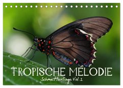 Tropische Melodie - Schmetterlinge Vol.2 (Tischkalender 2024 DIN A5 quer), CALVENDO Monatskalender
