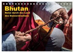 Bhutan - Reise durch das Land des Donnerdrachens (Tischkalender 2024 DIN A5 quer), CALVENDO Monatskalender