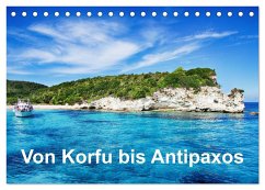 Von Korfu bis Antipaxos (Tischkalender 2024 DIN A5 quer), CALVENDO Monatskalender
