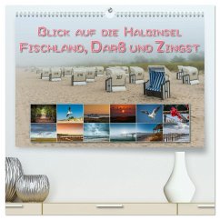 Blick auf die Halbinsel Fischland, Darß und Zingst (hochwertiger Premium Wandkalender 2024 DIN A2 quer), Kunstdruck in Hochglanz