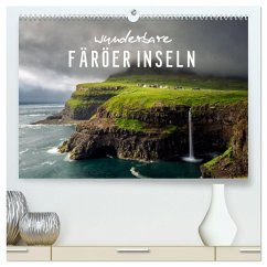 Wunderbare Färöer Inseln (hochwertiger Premium Wandkalender 2024 DIN A2 quer), Kunstdruck in Hochglanz