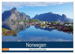 Norwegen 2024 - vom Fjord zum Fjell (Tischkalender 2024 DIN A5 quer), CALVENDO Monatskalender - Pantke, Reinhard