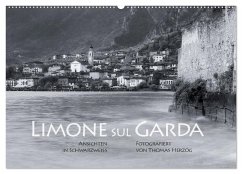 Limone sul Garda schwarzweiß (Wandkalender 2024 DIN A2 quer), CALVENDO Monatskalender