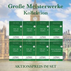 Große Meisterwerke Kollektion Softcover (Bücher + 8 MP3 Audio-CDs) - Lesemethode von Ilya Frank - Zweisprachige Ausgabe Englisch-Deutsch - Austen, Jane;Dickens, Charles;Carroll, Lewis