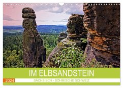 Im Elbsandstein - Sächsisch-böhmische Schweiz (Wandkalender 2024 DIN A3 quer), CALVENDO Monatskalender