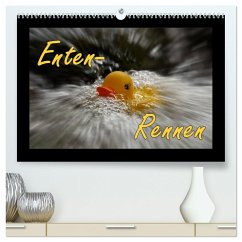 Enten-Rennen (hochwertiger Premium Wandkalender 2024 DIN A2 quer), Kunstdruck in Hochglanz