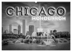 CHICAGO Monochrom (Wandkalender 2024 DIN A2 quer), CALVENDO Monatskalender