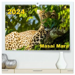 Masai Mara 2024 (hochwertiger Premium Wandkalender 2024 DIN A2 quer), Kunstdruck in Hochglanz