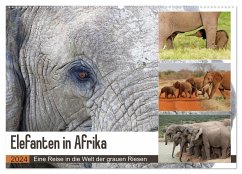 Elefanten in Afrika (Wandkalender 2024 DIN A2 quer), CALVENDO Monatskalender