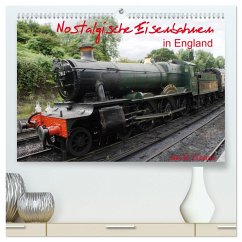 Nostalgische Eisenbahnen Englands (hochwertiger Premium Wandkalender 2024 DIN A2 quer), Kunstdruck in Hochglanz
