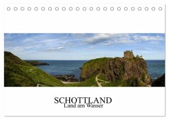 Schottland - Land am Wasser (Tischkalender 2024 DIN A5 quer), CALVENDO Monatskalender