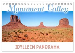 MONUMENT VALLEY Idylle im Panorama (Tischkalender 2024 DIN A5 quer), CALVENDO Monatskalender