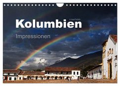 Kolumbien Impressionen (Wandkalender 2024 DIN A4 quer), CALVENDO Monatskalender - boeTtchEr, U