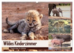Wildes Kinderzimmer - Tierkinder in Afrika (Wandkalender 2024 DIN A2 quer), CALVENDO Monatskalender - Herzog, Michael