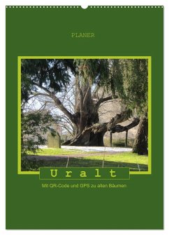 Uralt - Mit QR-Code und GPS zu alten Bäumen (Wandkalender 2024 DIN A2 hoch), CALVENDO Monatskalender