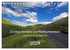 Scottish Borders und Northumberland (Tischkalender 2024 DIN A5 quer), CALVENDO Monatskalender