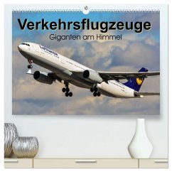 Verkehrsflugzeuge (hochwertiger Premium Wandkalender 2024 DIN A2 quer), Kunstdruck in Hochglanz