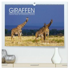 GIRAFFEN - Liebliche Riesen der afrikanischen Savanne (hochwertiger Premium Wandkalender 2024 DIN A2 quer), Kunstdruck in Hochglanz - Tewes, Rainer