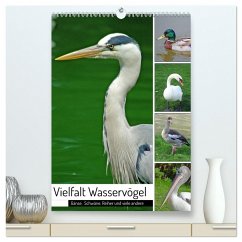 Vielfalt Wasservögel (hochwertiger Premium Wandkalender 2024 DIN A2 hoch), Kunstdruck in Hochglanz
