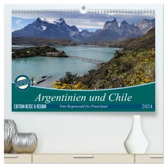 Argentinien und Chile - vom Regenwald bis Feuerland (hochwertiger Premium Wandkalender 2024 DIN A2 quer), Kunstdruck in Hochglanz