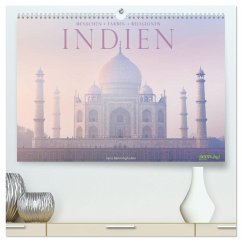 Indien: Menschen ¿ Farben ¿ Religionen (hochwertiger Premium Wandkalender 2024 DIN A2 quer), Kunstdruck in Hochglanz - Benninghofen, Jens