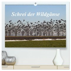 Schrei der Wildgänse (hochwertiger Premium Wandkalender 2024 DIN A2 quer), Kunstdruck in Hochglanz