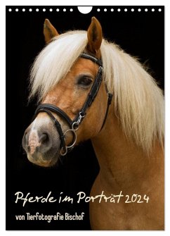 Pferde im Portait (Wandkalender 2024 DIN A4 hoch), CALVENDO Monatskalender