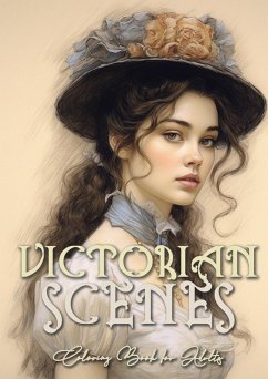 Victorian Scenes Grayscale Coloring Book for Adults Victorian Coloring Book   Coloring Book History   Victorian Grayscale - Steampunk fashion colorin book - Grafik, Musterstück