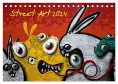 Street-Art 2024 / CH-Version (Tischkalender 2024 DIN A5 quer), CALVENDO Monatskalender