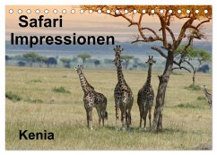 Safari Impressionen / Kenia (Tischkalender 2024 DIN A5 quer), CALVENDO Monatskalender