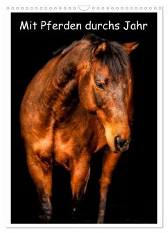 Mit Pferden durchs Jahr / Planer (Wandkalender 2024 DIN A3 hoch), CALVENDO Monatskalender