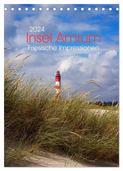 Insel Amrum - Friesische Impressionen (Tischkalender 2024 DIN A5 hoch), CALVENDO Monatskalender - Dölling, AD DESIGN Photo + PhotoArt, Angela