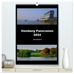 Hamburg Panoramen 2024 ¿ Jahresplaner (hochwertiger Premium Wandkalender 2024 DIN A2 hoch), Kunstdruck in Hochglanz