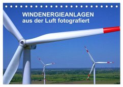 Windkraftanlagen aus der Luft fotografiert (Tischkalender 2024 DIN A5 quer), CALVENDO Monatskalender